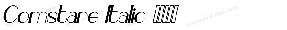 Comstare Italic字体转换